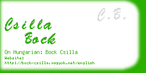 csilla bock business card